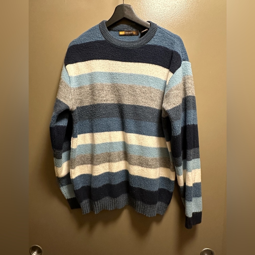Retrofit blue striped crewneck sweater